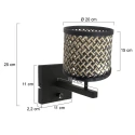 Steinhauer Luminaire mural STANG E27 IP20, gradable