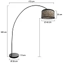 Mexlite floor lamp SOLVA E27 IP20, dimmable
