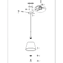 Steinhauer pendant luminaire SPARKLED LIGHT E27 IP20, dimmable