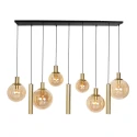 Steinhauer pendant luminaire BOLLIQUE 9 flames GU10 + E27 IP20, brass dimmable