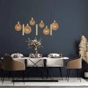 Steinhauer pendant luminaire BOLLIQUE 9 flames GU10 + E27 IP20, brass dimmable