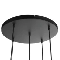 Steinhauer Luminaire à suspension BOLLIQUE 5 flammes GU10 + E27 IP20, noir gradable