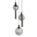 Steinhauer Luminaire à suspension BOLLIQUE 5 flammes GU10 + E27 IP20, noir gradable