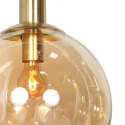 Steinhauer pendant luminaire BOLLIQUE 5 flames GU10 + E27 IP20, brass dimmable