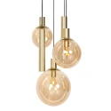 Steinhauer pendant luminaire BOLLIQUE 5 flames GU10 + E27 IP20, brass dimmable