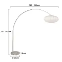 Steinhauer Lampadaire SPARKLED LIGHT E27 IP20, gradable