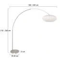 Steinhauer Lampadaire SPARKLED LIGHT E27 IP20, gradable