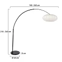 Steinhauer Lampadaire SPARKLED LIGHT E27 IP20, gradable