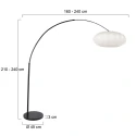 Steinhauer floor lamp SPARKLED LIGHT E27 IP20, dimmable