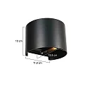 Steinhauer Luminaire mural d’extérieur LOGAN avec capteur IP54, noir gradable