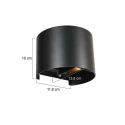 Steinhauer Luminaire mural d’extérieur LOGAN avec capteur IP54, noir gradable