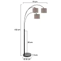 Steinhauer floor lamp SPARKLED LIGHT E27 IP20, dimmable