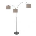 Steinhauer Lampadaire SPARKLED LIGHT 3 flammes E27 IP20, noir gradable