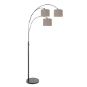Steinhauer Lampadaire SPARKLED LIGHT 3 flammes E27 IP20, noir gradable