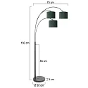 Steinhauer Lampadaire SPARKLED LIGHT E27 IP20, gradable