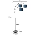Steinhauer Lampadaire SPARKLED LIGHT E27 IP20, gradable