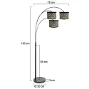 Steinhauer floor lamp SPARKLED LIGHT E27 IP20, dimmable