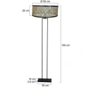 Steinhauer Lampadaire STANG à 1 flamme E27 IP20, noir gradable