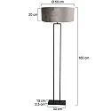 Steinhauer floor lamp STANG E27 IP20, dimmable