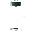 Steinhauer Lampadaire STANG à 1 flamme E27 IP20, noir gradable