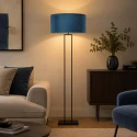 Steinhauer Lampadaire STANG à 1 flamme E27 IP20, noir gradable