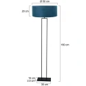 Steinhauer Lampadaire STANG à 1 flamme E27 IP20, noir gradable
