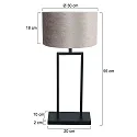 Steinhauer Lampe de table STANG E27 IP20, gradable
