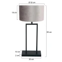 Steinhauer Lampe de table STANG E27 IP20, gradable