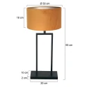 Steinhauer table lamp STANG E27 IP20, dimmable