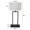 Steinhauer Lampe de table STANG E27 IP20, gradable