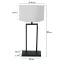Steinhauer Lampe de table STANG E27 IP20, gradable