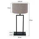 Steinhauer Lampe de table STANG E27 IP20, gradable