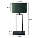 Steinhauer Lampe de table STANG E27 IP20, gradable