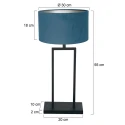 Steinhauer Lampe de table STANG E27 IP20, gradable