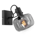 Steinhauer Luminaire mural GLASLIC pivotant, rotatif E27 IP20, noir gradable