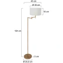 Mexlite floor lamp BELLA 1 flame E27 IP20, bronze dimmable