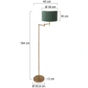 Mexlite floor lamp BELLA 1 flame E27 IP20, bronze dimmable