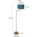 Mexlite floor lamp BELLA 1 flame E27 IP20, bronze dimmable