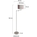 Mexlite Lampadaire BELLA à 1 flamme E27 IP20, acier gradable