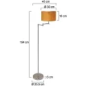 Mexlite Lampadaire BELLA E27 IP20, gradable
