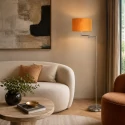 Mexlite Lampadaire BELLA à 1 flamme E27 IP20, acier gradable