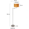 Mexlite Lampadaire BELLA à 1 flamme E27 IP20, acier gradable