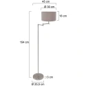 Mexlite floor lamp BELLA 1 flame E27 IP20, steel dimmable