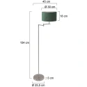 Mexlite floor lamp BELLA 1 flame E27 IP20, steel dimmable