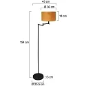 Mexlite Lampadaire BELLA E27 IP20, gradable
