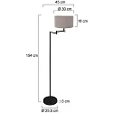 Mexlite Lampadaire BELLA E27 IP20, gradable