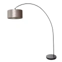 arc luminaire SOLVA 1 flame E27 IP20, black dimmable