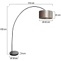 Mexlite floor lamp SOLVA E27 IP20, dimmable