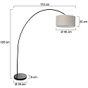 Mexlite Lampadaire SOLVA E27 IP20, gradable
