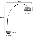 Mexlite floor lamp SOLVA E27 IP20, dimmable